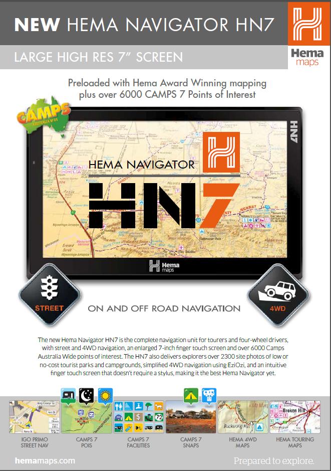 Hema Navigator HN7 fact sheet