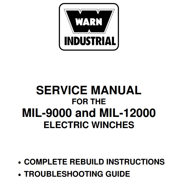 Warn service manual for the MIL-9000 and MIL-12000